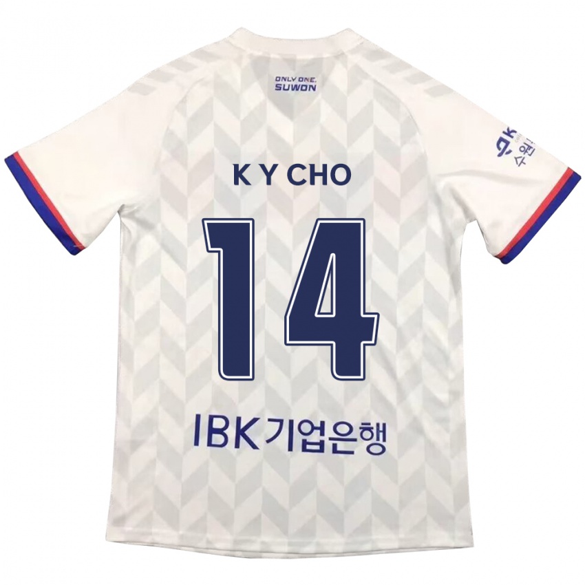 Kinder Yun-Kwon Cho #14 Weiß Blau Auswärtstrikot Trikot 2024/25 T-Shirt