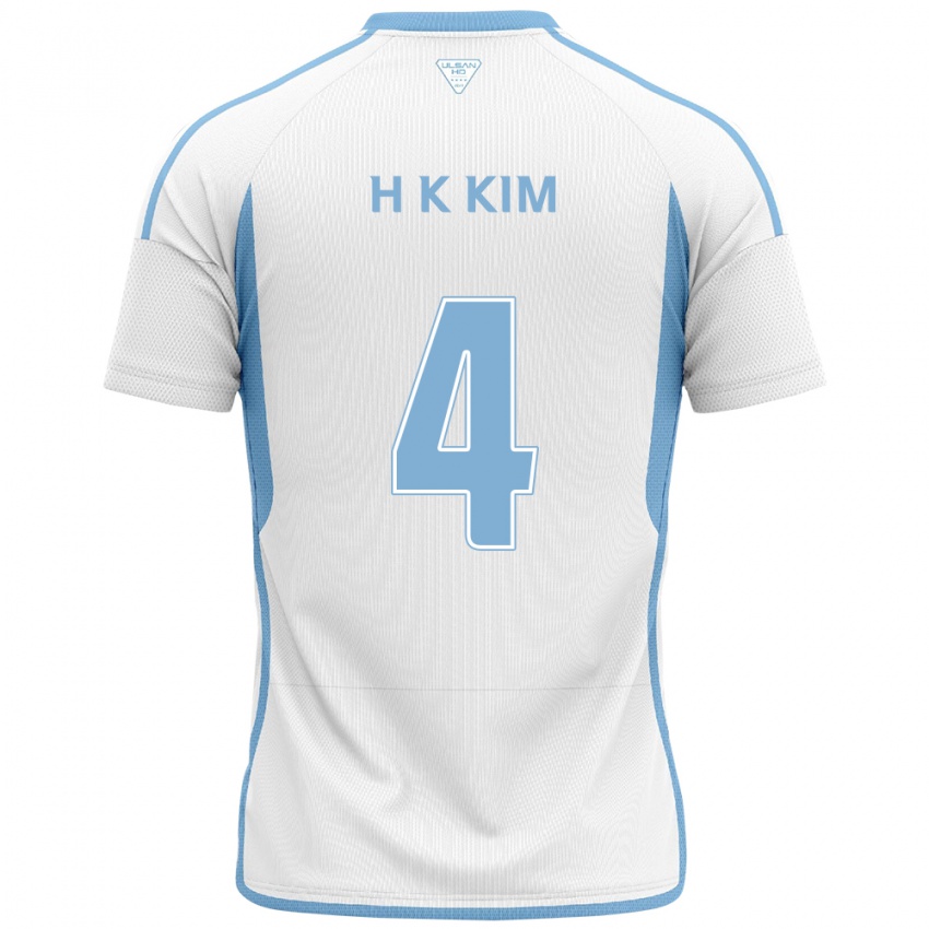 Kinder Kee-Hee Kim #4 Weiß Blau Auswärtstrikot Trikot 2024/25 T-Shirt