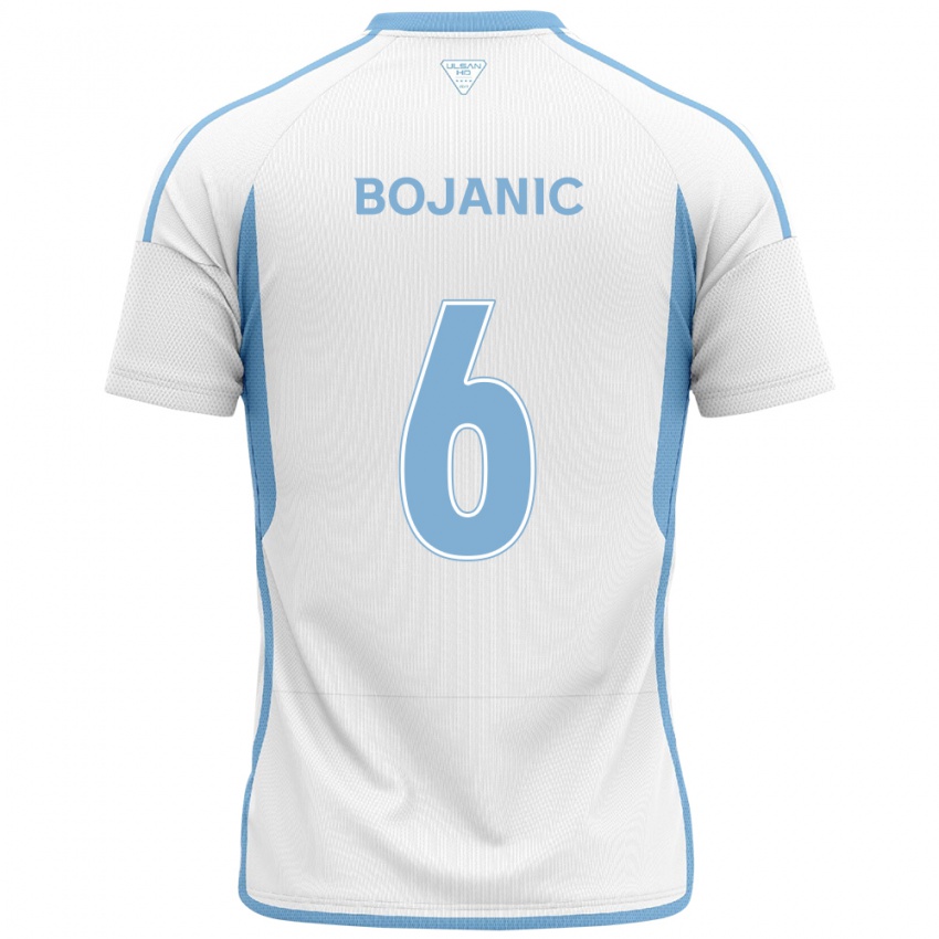 Kinder Darijan Bojanic #6 Weiß Blau Auswärtstrikot Trikot 2024/25 T-Shirt