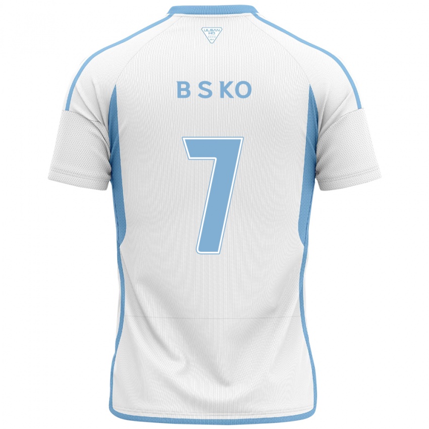 Kinder Seung-Beom Ko #7 Weiß Blau Auswärtstrikot Trikot 2024/25 T-Shirt