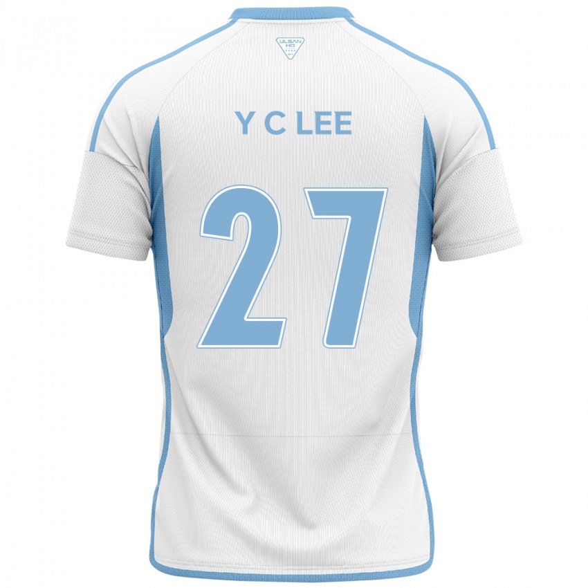 Kinder Chung-Yong Lee #27 Weiß Blau Auswärtstrikot Trikot 2024/25 T-Shirt