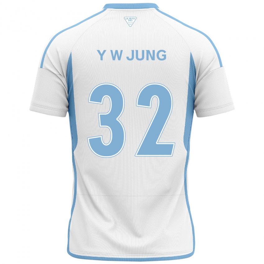 Kinder Woo-Young Jung #32 Weiß Blau Auswärtstrikot Trikot 2024/25 T-Shirt