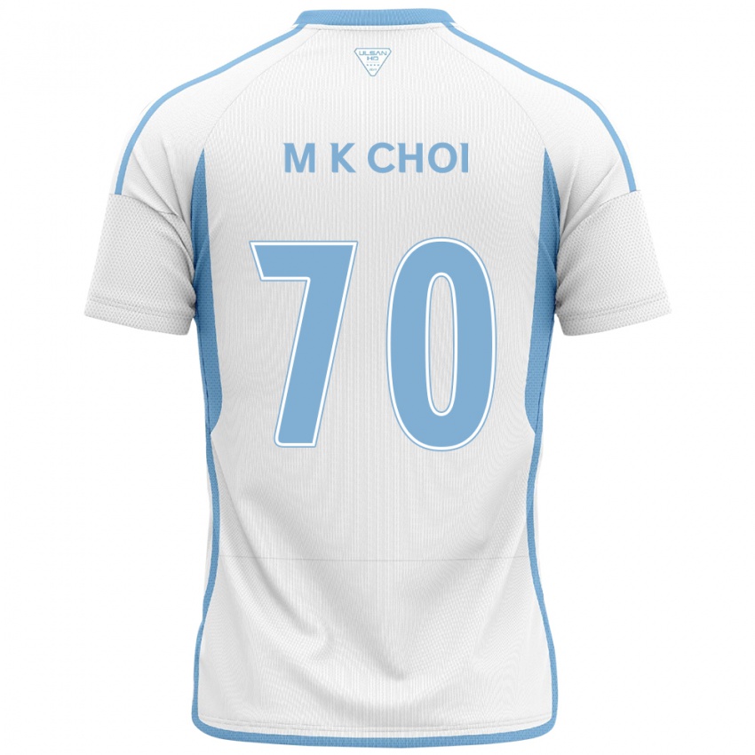 Kinder Kang-Min Choi #70 Weiß Blau Auswärtstrikot Trikot 2024/25 T-Shirt