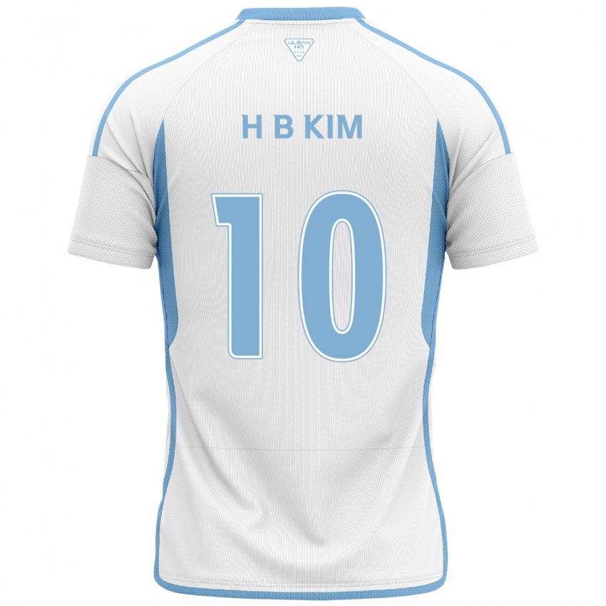 Kinder Beom-Hwan Kim #10 Weiß Blau Auswärtstrikot Trikot 2024/25 T-Shirt