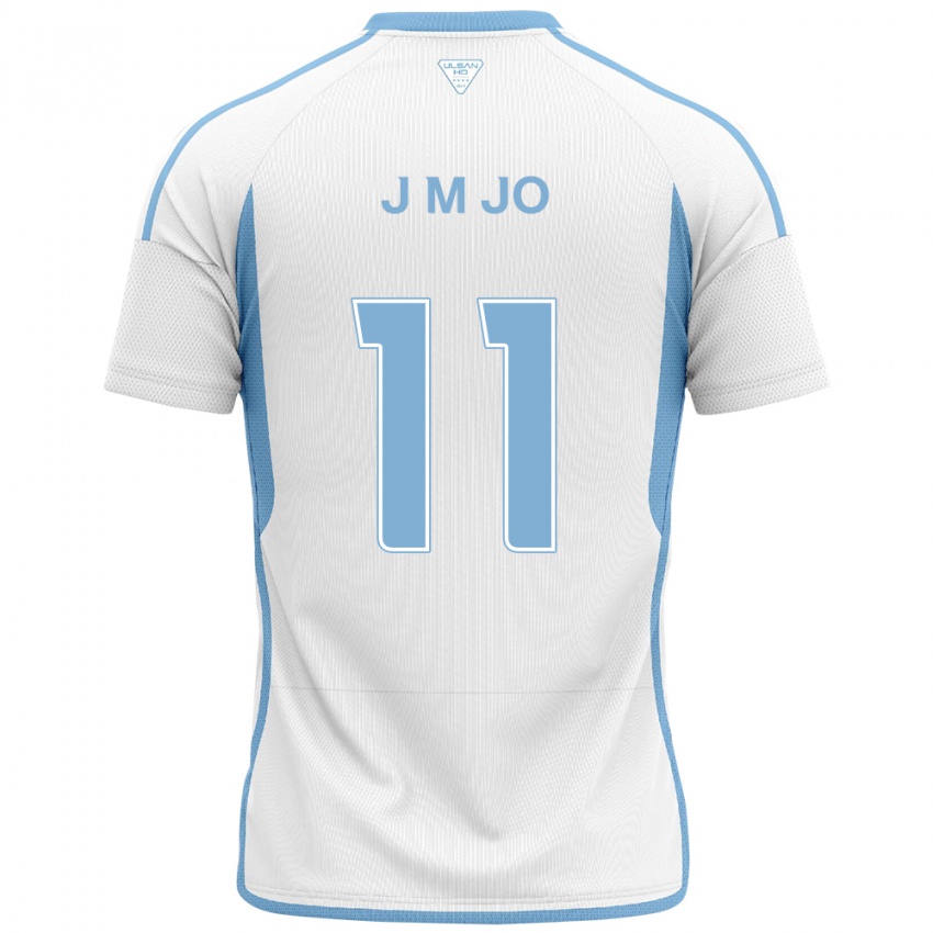 Kinder Min-Jae Jo #11 Weiß Blau Auswärtstrikot Trikot 2024/25 T-Shirt