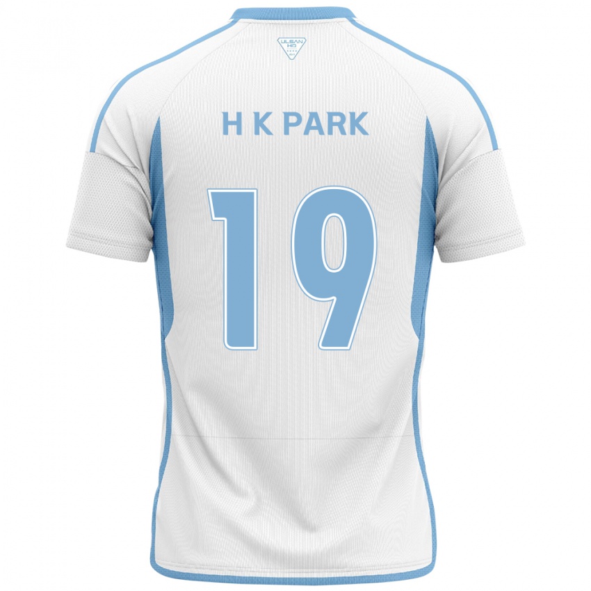 Kinder Kang-Hyun Park #19 Weiß Blau Auswärtstrikot Trikot 2024/25 T-Shirt