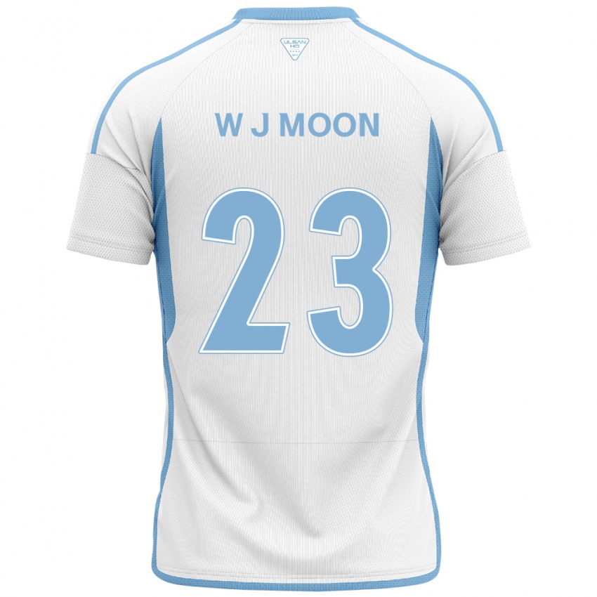 Kinder Ji-Won Moon #23 Weiß Blau Auswärtstrikot Trikot 2024/25 T-Shirt