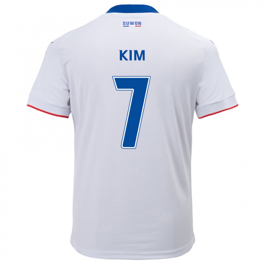 Kinder Hyun Kim #7 Weiß Blau Auswärtstrikot Trikot 2024/25 T-Shirt