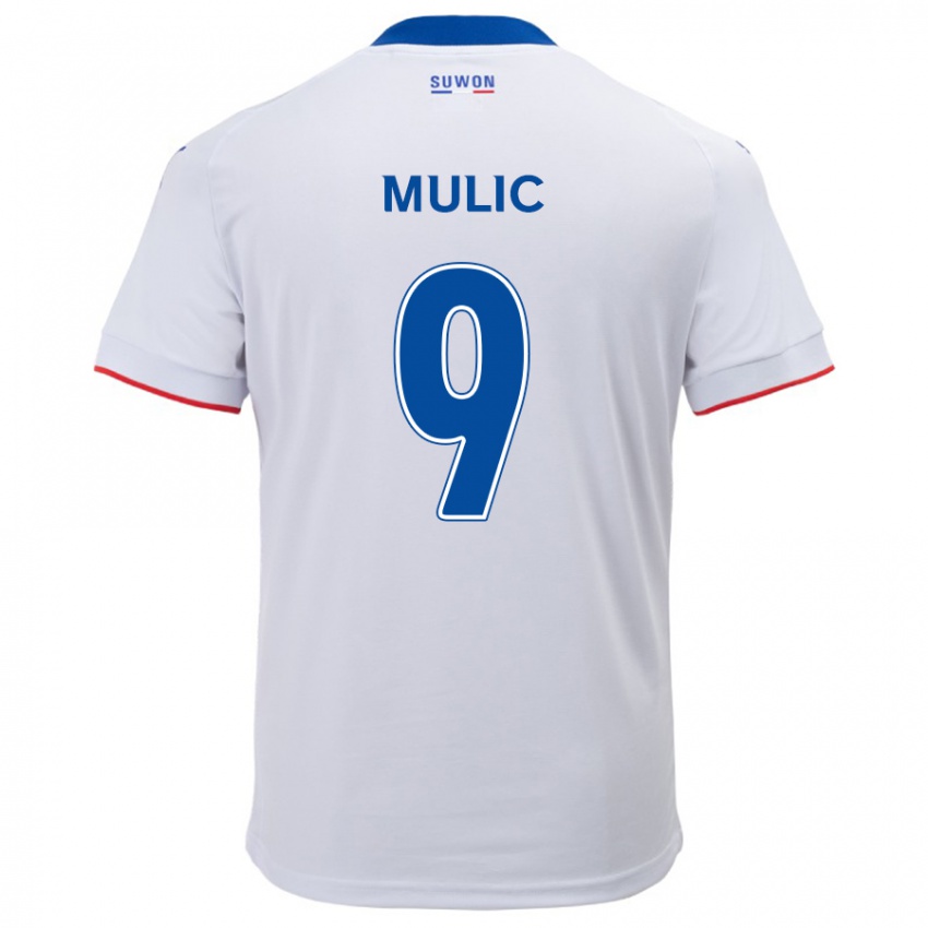 Kinder Fejsal Mulic #9 Weiß Blau Auswärtstrikot Trikot 2024/25 T-Shirt