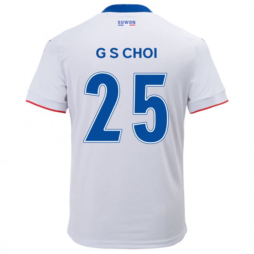 Kinder Sung-Geun Choi #25 Weiß Blau Auswärtstrikot Trikot 2024/25 T-Shirt