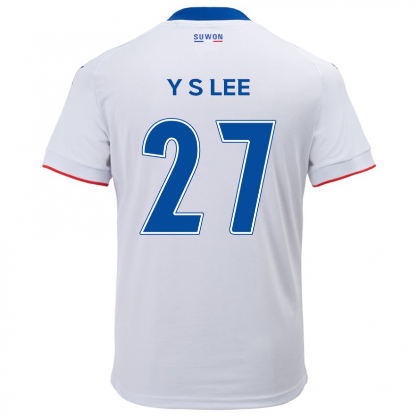 Kinder Shi-Yeong Lee #27 Weiß Blau Auswärtstrikot Trikot 2024/25 T-Shirt