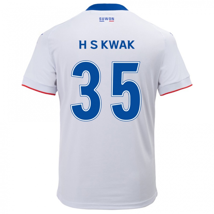 Kinder Sung-Hoon Kwak #35 Weiß Blau Auswärtstrikot Trikot 2024/25 T-Shirt