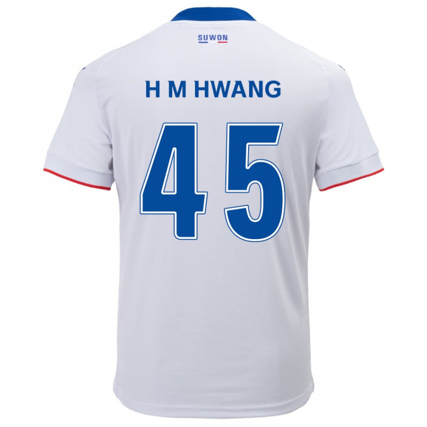 Kinder Myung-Hyun Hwang #45 Weiß Blau Auswärtstrikot Trikot 2024/25 T-Shirt