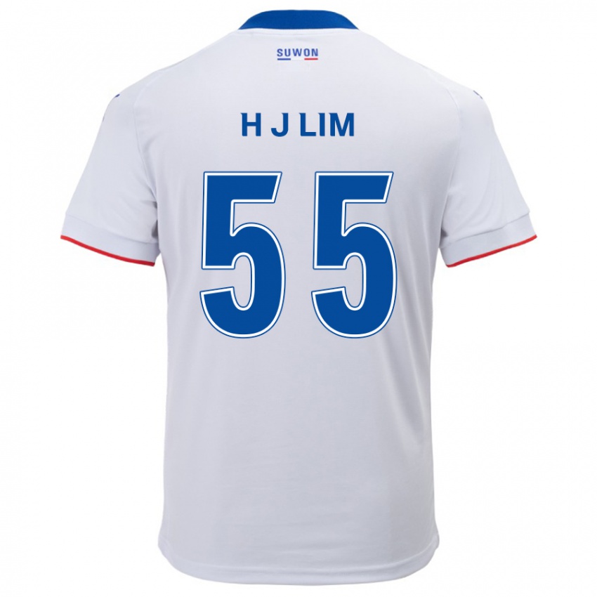 Kinder Ji-Hoon Lim #55 Weiß Blau Auswärtstrikot Trikot 2024/25 T-Shirt