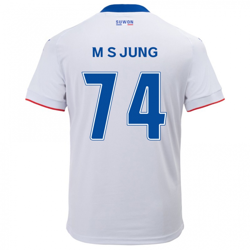 Kinder Sung-Min Jung #74 Weiß Blau Auswärtstrikot Trikot 2024/25 T-Shirt