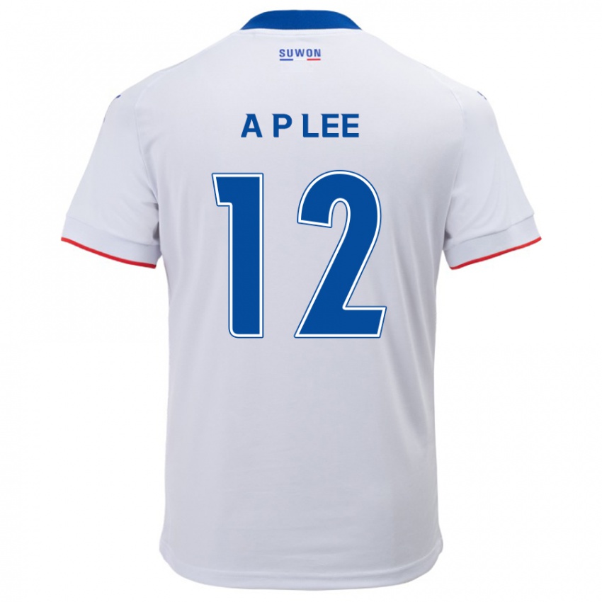 Kinder Pyeong-An Lee #12 Weiß Blau Auswärtstrikot Trikot 2024/25 T-Shirt