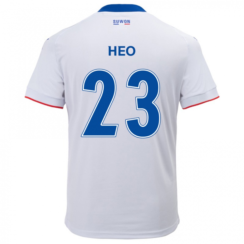 Kinder Hwan Heo #23 Weiß Blau Auswärtstrikot Trikot 2024/25 T-Shirt