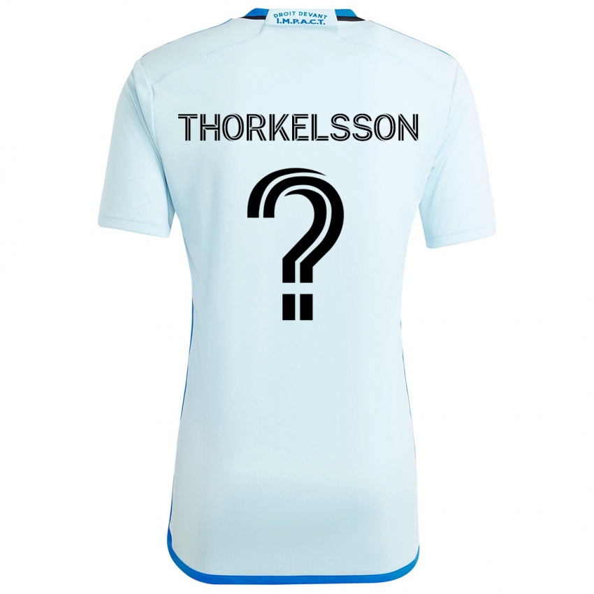 Kinder Róbert Orri Thorkelsson #0 Eisblau Auswärtstrikot Trikot 2024/25 T-Shirt