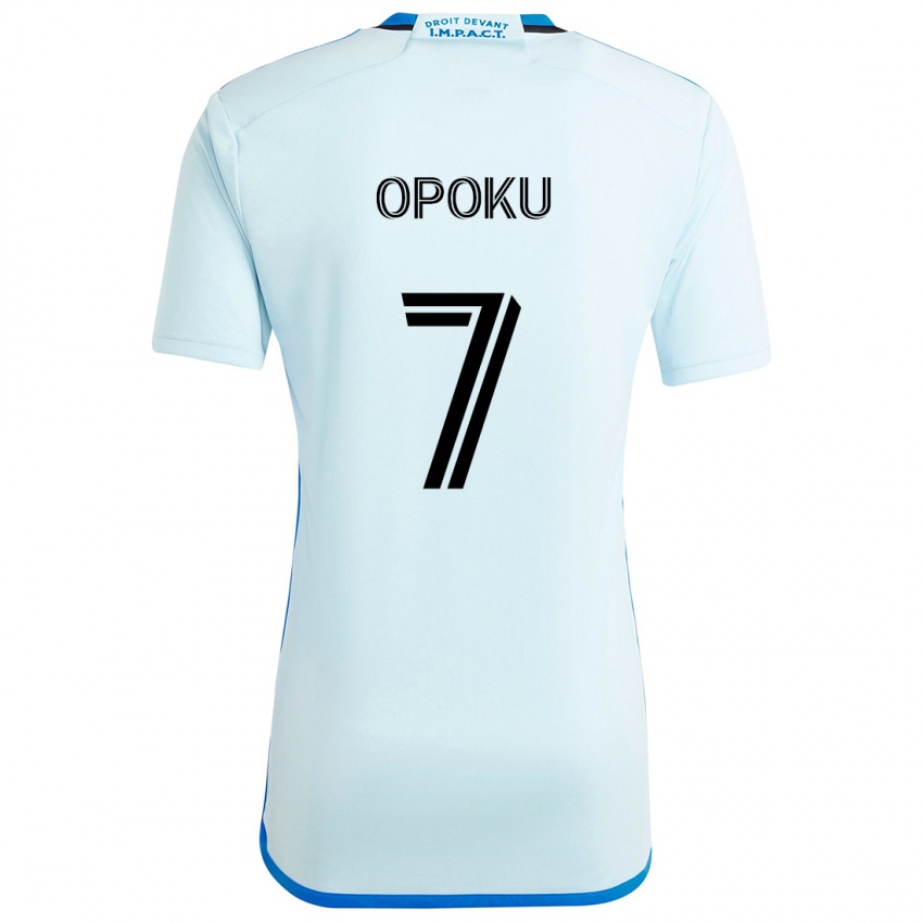 Kinder Kwadwo Opoku #7 Eisblau Auswärtstrikot Trikot 2024/25 T-Shirt