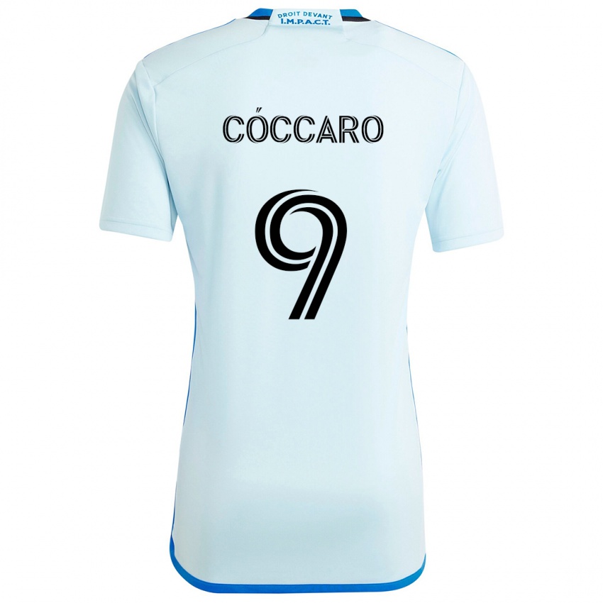 Kinder Matías Cóccaro #9 Eisblau Auswärtstrikot Trikot 2024/25 T-Shirt