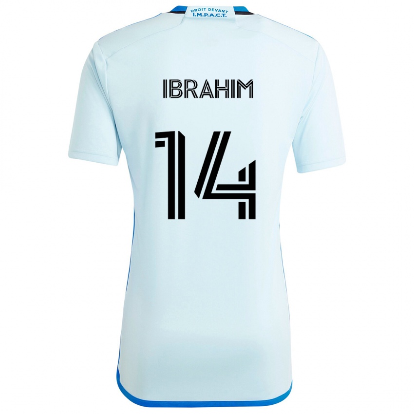 Kinder Sunusi Ibrahim #14 Eisblau Auswärtstrikot Trikot 2024/25 T-Shirt