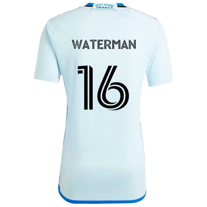 Kinder Joel Waterman #16 Eisblau Auswärtstrikot Trikot 2024/25 T-Shirt