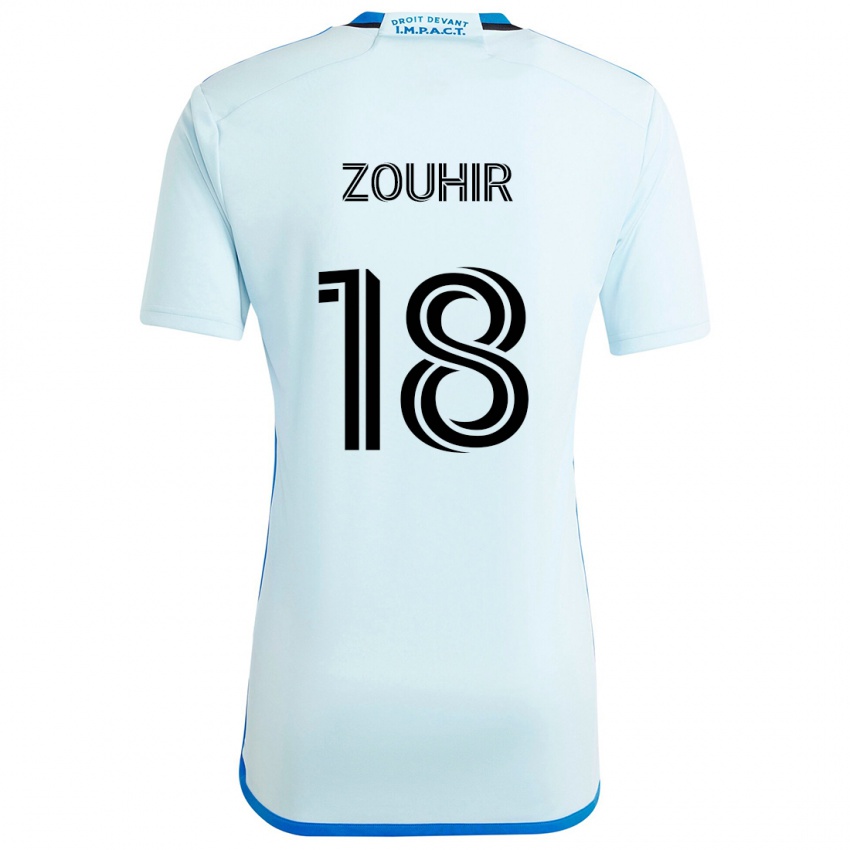 Kinder Rida Zouhir #18 Eisblau Auswärtstrikot Trikot 2024/25 T-Shirt