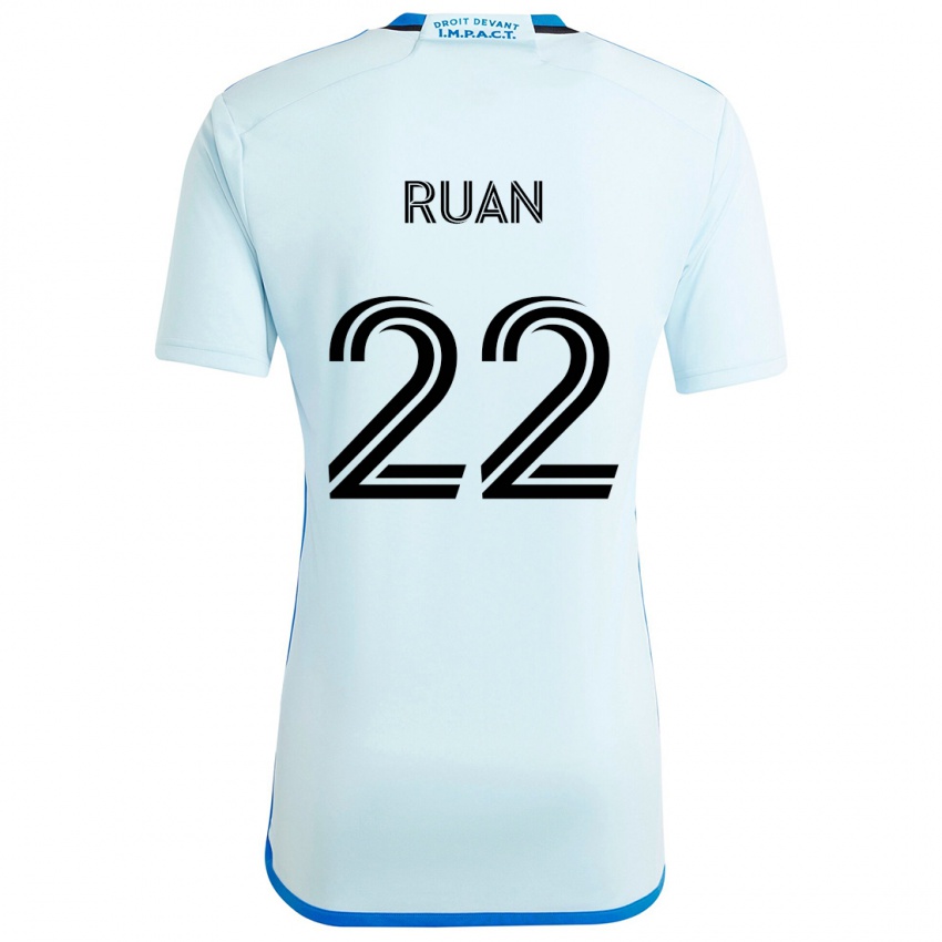 Kinder Ruan #22 Eisblau Auswärtstrikot Trikot 2024/25 T-Shirt