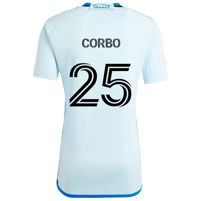 Kinder Gabriele Corbo #25 Eisblau Auswärtstrikot Trikot 2024/25 T-Shirt