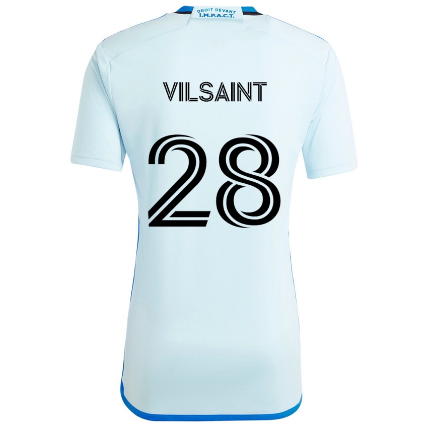 Kinder Jules-Anthony Vilsaint #28 Eisblau Auswärtstrikot Trikot 2024/25 T-Shirt