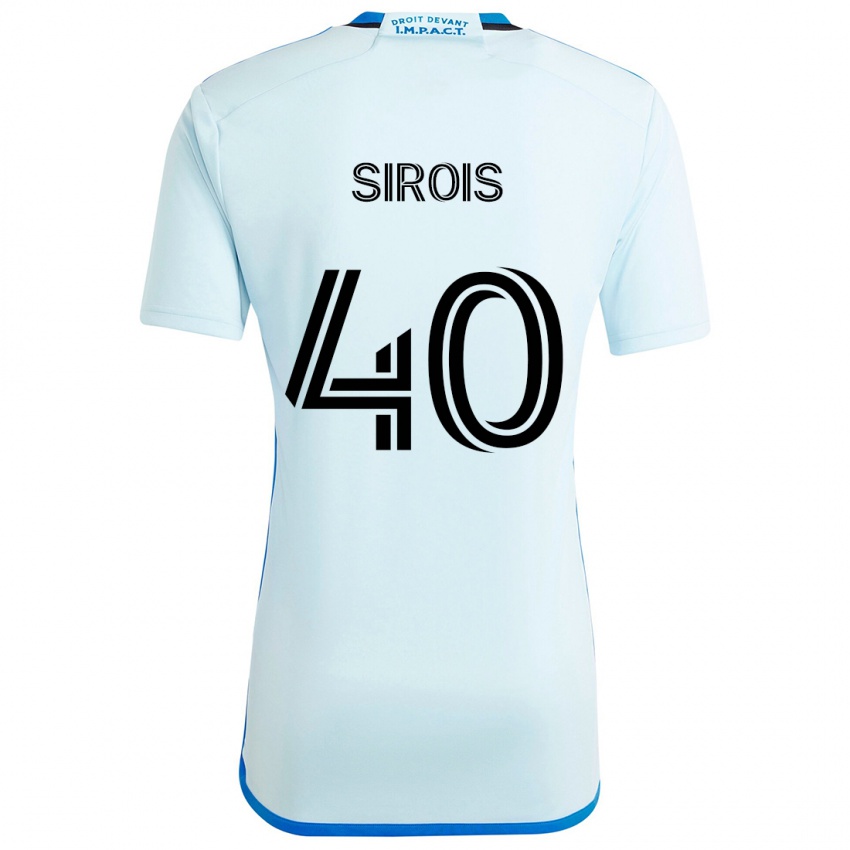 Kinder Jonathan Sirois #40 Eisblau Auswärtstrikot Trikot 2024/25 T-Shirt