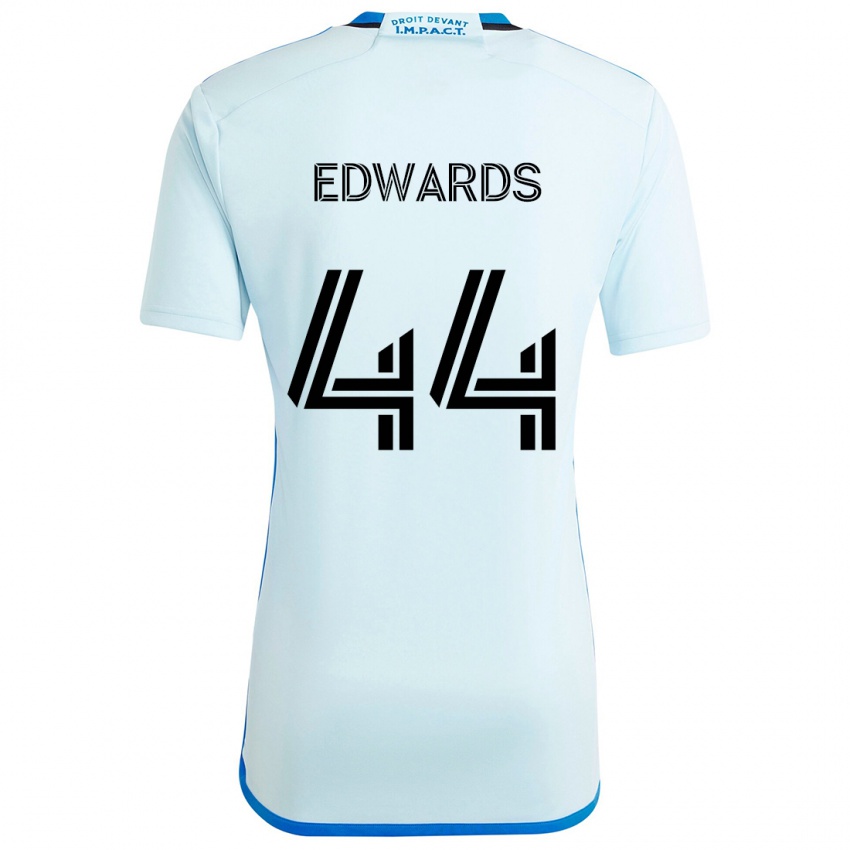 Kinder Raheem Edwards #44 Eisblau Auswärtstrikot Trikot 2024/25 T-Shirt