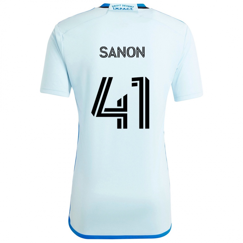 Kinder Jérémy Sanon #41 Eisblau Auswärtstrikot Trikot 2024/25 T-Shirt