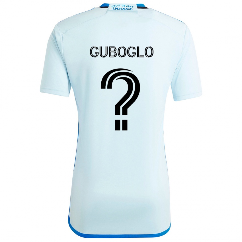 Kinder Yuri Guboglo #0 Eisblau Auswärtstrikot Trikot 2024/25 T-Shirt