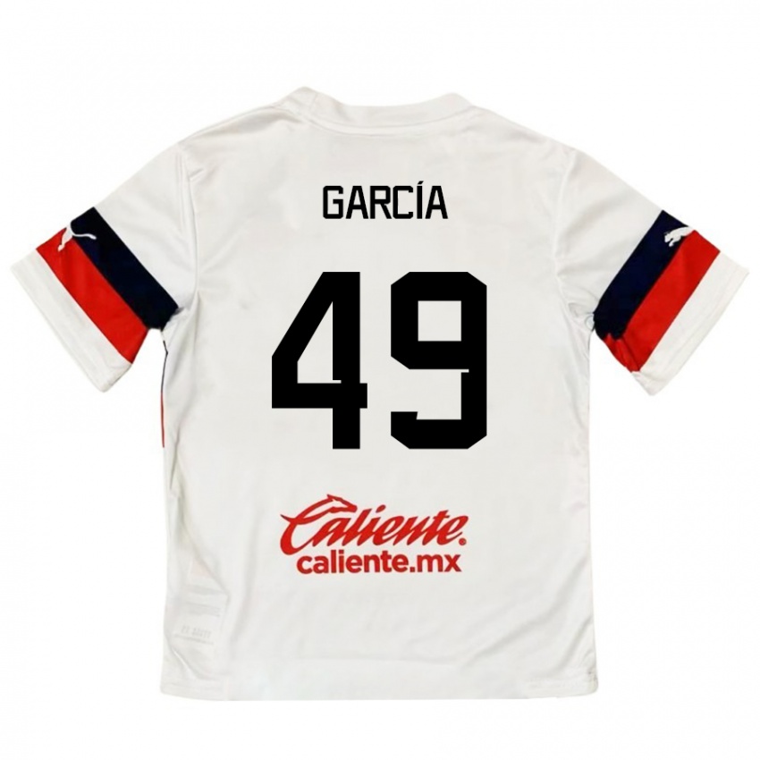 Kinder Gilberto García #49 Weiß Rot Auswärtstrikot Trikot 2024/25 T-Shirt