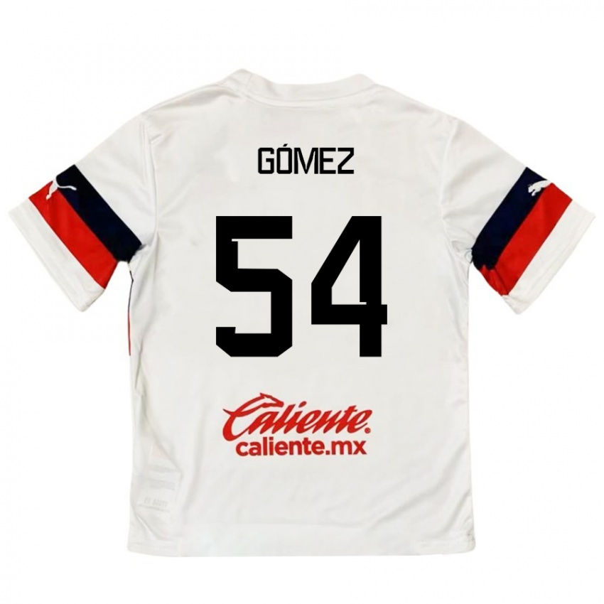 Kinder Miguel Gómez #54 Weiß Rot Auswärtstrikot Trikot 2024/25 T-Shirt