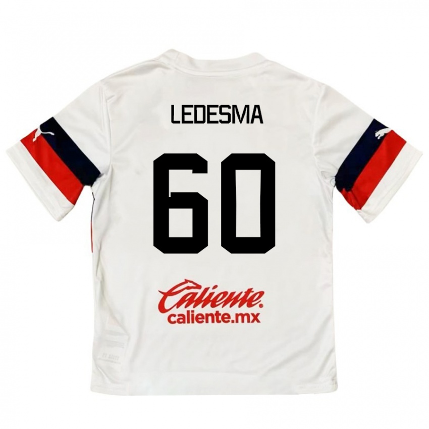 Kinder Luis Ledesma #60 Weiß Rot Auswärtstrikot Trikot 2024/25 T-Shirt