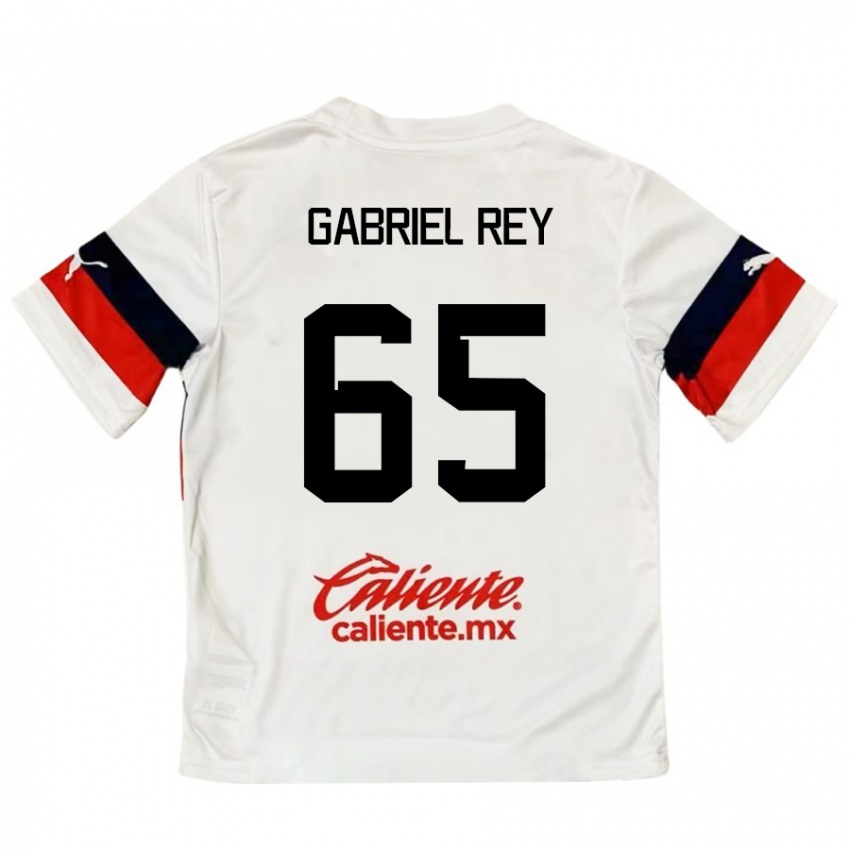 Kinder Luis Gabriel Rey #65 Weiß Rot Auswärtstrikot Trikot 2024/25 T-Shirt