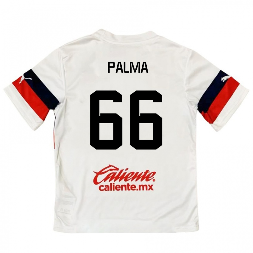 Kinder Arturo Palma #66 Weiß Rot Auswärtstrikot Trikot 2024/25 T-Shirt