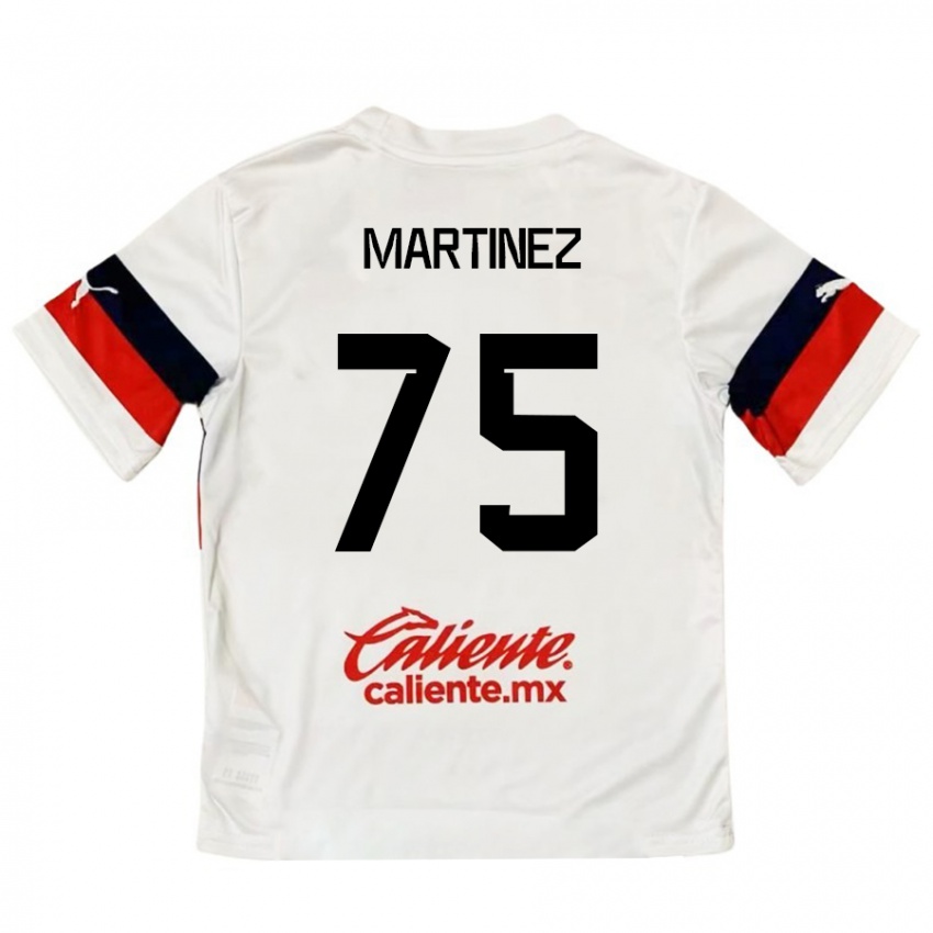 Kinder Isaac Martínez #75 Weiß Rot Auswärtstrikot Trikot 2024/25 T-Shirt