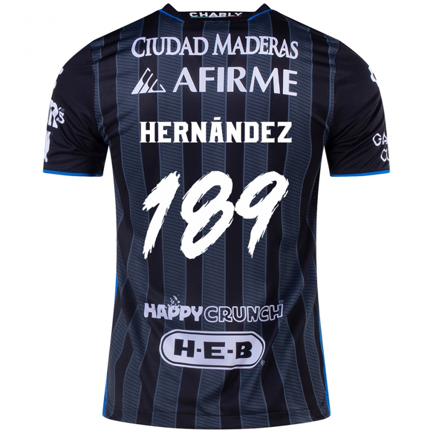 Kinder Sebastián Hernández #189 Weiß Schwarz Auswärtstrikot Trikot 2024/25 T-Shirt