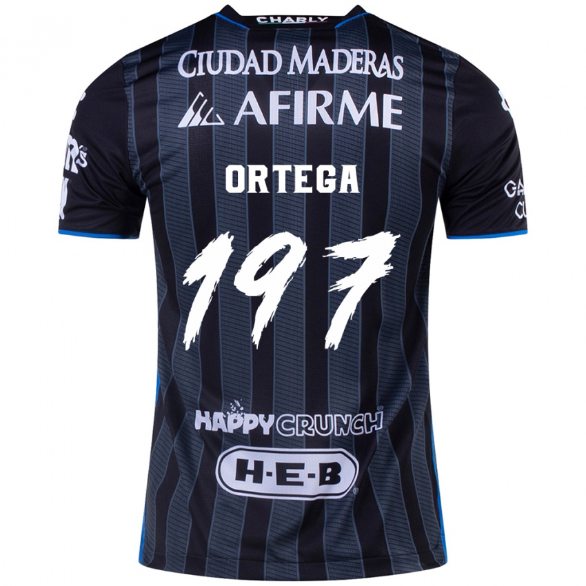 Kinder Javier Ortega #197 Weiß Schwarz Auswärtstrikot Trikot 2024/25 T-Shirt