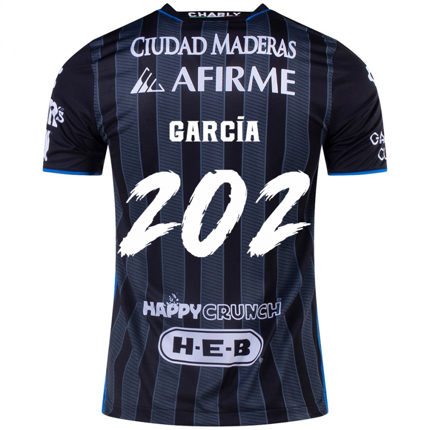 Kinder Diego García #202 Weiß Schwarz Auswärtstrikot Trikot 2024/25 T-Shirt