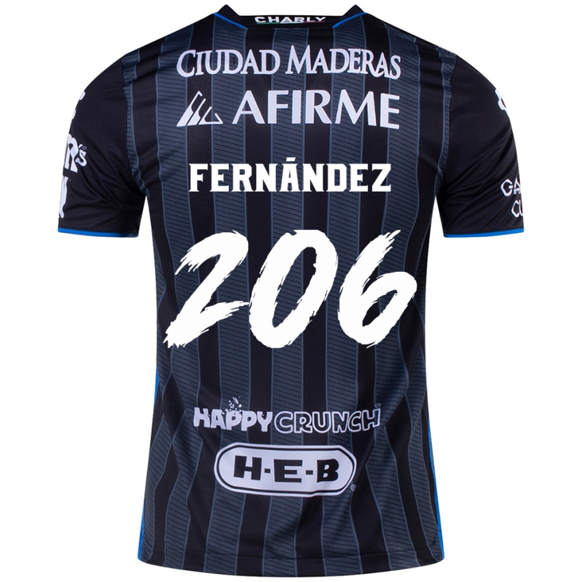 Kinder Erik Fernández #206 Weiß Schwarz Auswärtstrikot Trikot 2024/25 T-Shirt