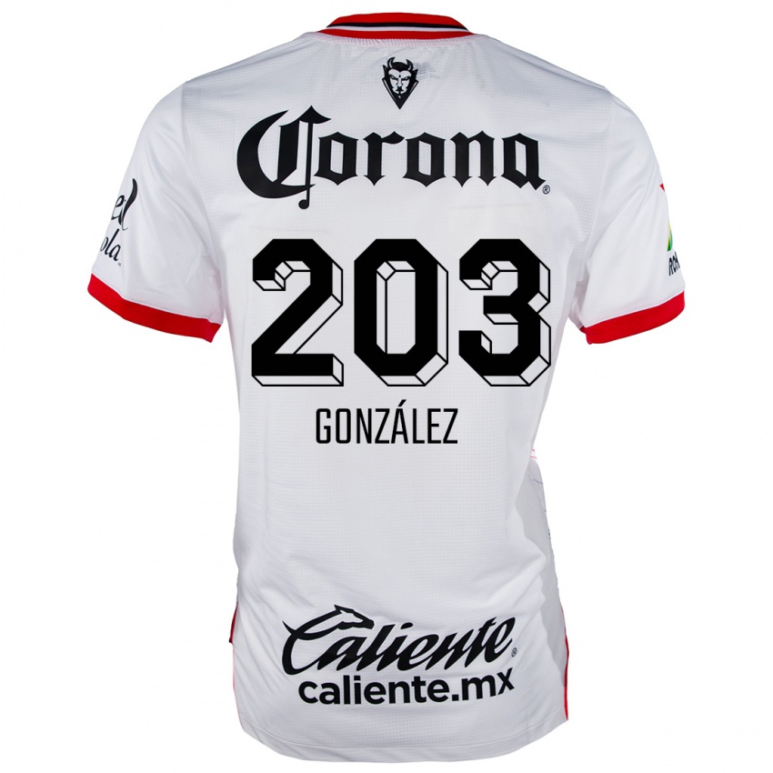 Kinder Luis González #203 Weiß Rot Auswärtstrikot Trikot 2024/25 T-Shirt