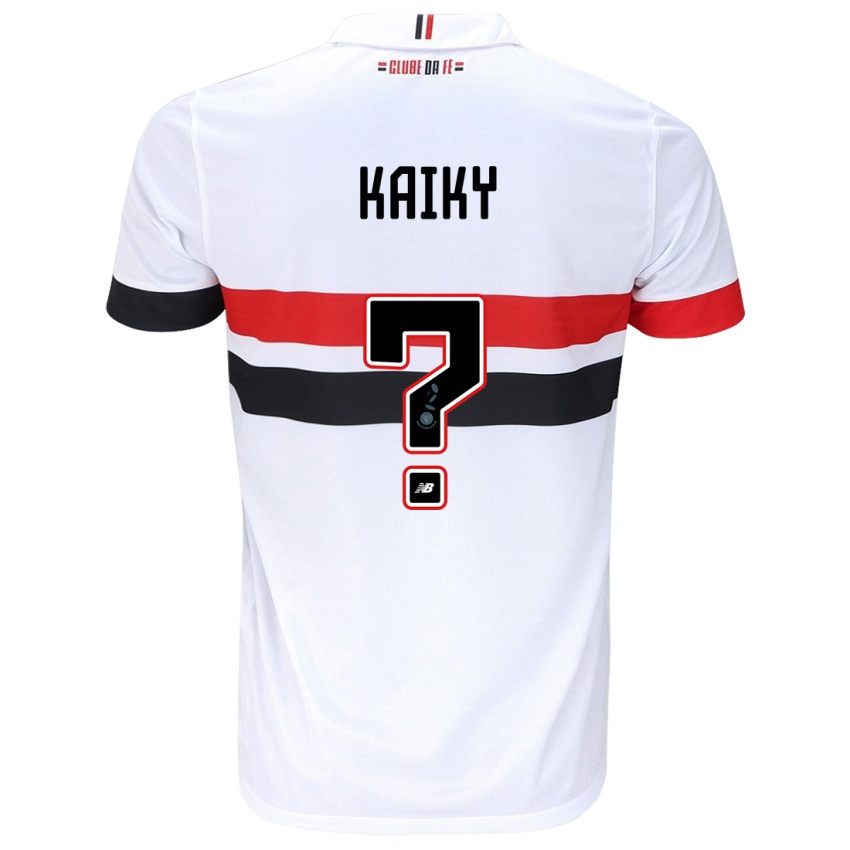 Herren Kaiky #0 Weiß Rot Schwarz Heimtrikot Trikot 2024/25 T-Shirt