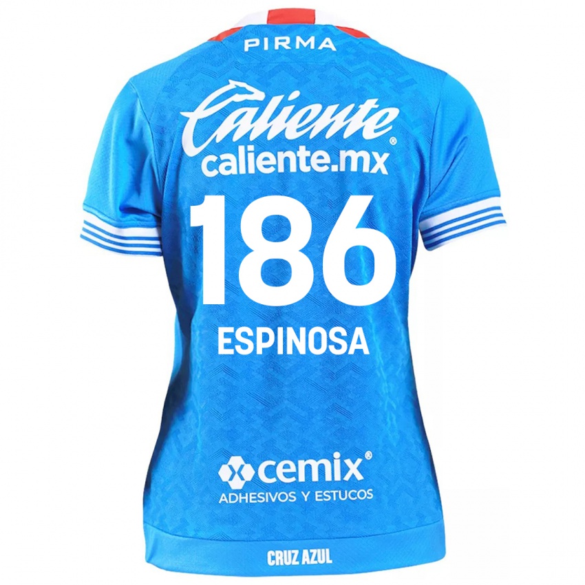 Herren Brandón Espinosa #186 Himmelblau Heimtrikot Trikot 2024/25 T-Shirt