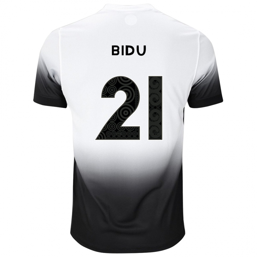 Herren Matheus Bidu #21 Weiß Schwarz Heimtrikot Trikot 2024/25 T-Shirt