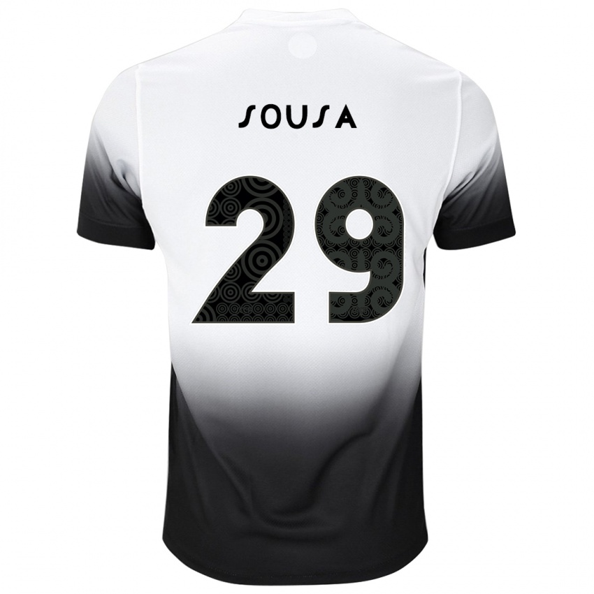 Herren Arthur Sousa #29 Weiß Schwarz Heimtrikot Trikot 2024/25 T-Shirt