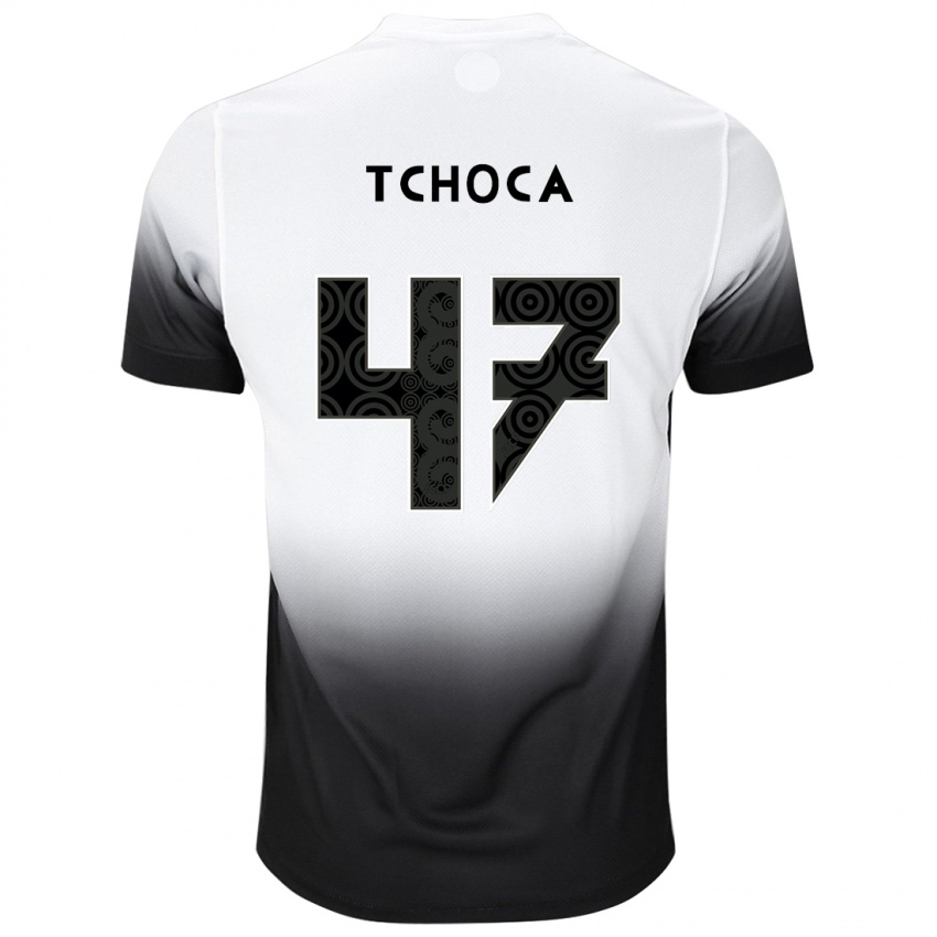 Herren Tchoca #47 Weiß Schwarz Heimtrikot Trikot 2024/25 T-Shirt